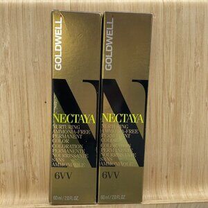 2ct. Goldwell Nectaya 6VV Professional Ammonia‎ Free Permanent Hair Color 2.0 oz